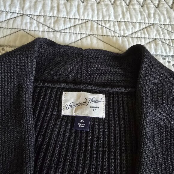 Universal Thread Ribbed Knit Black Grandad Sweater Size XS EUC - Picture 4 of 4